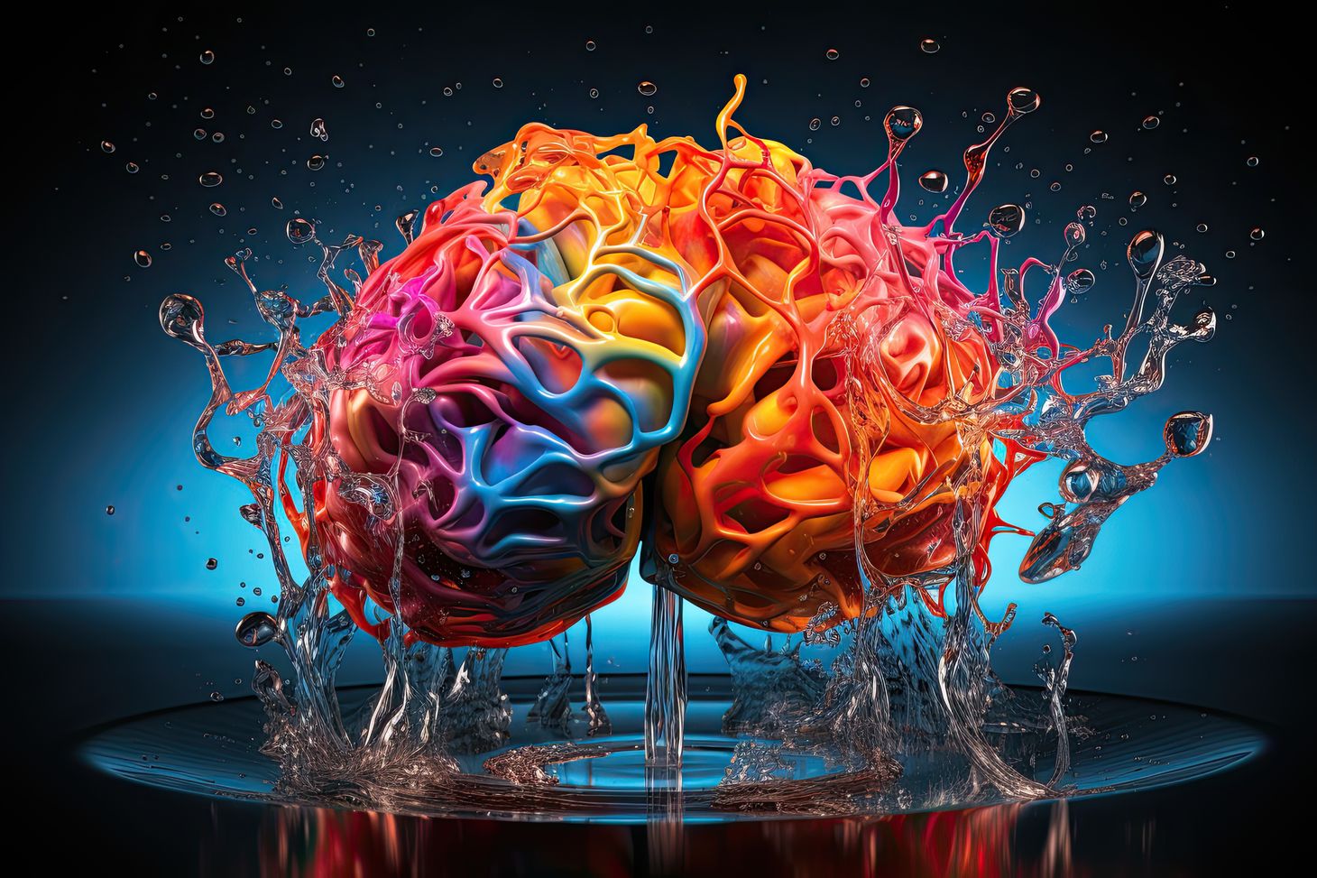 Image of a brain that overloaded. AI Generated.