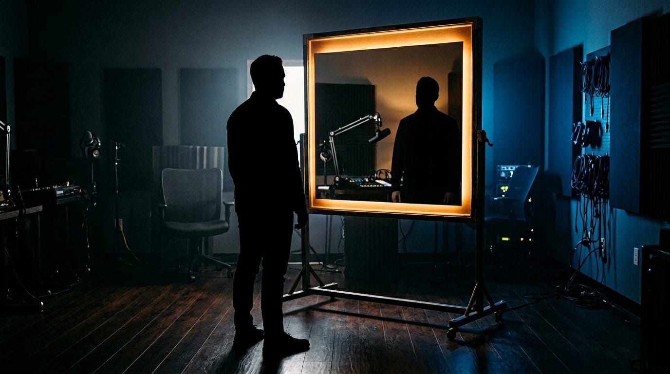 An image that represent the concept of my avoiding the answer from looking at myself. A mirror. 
