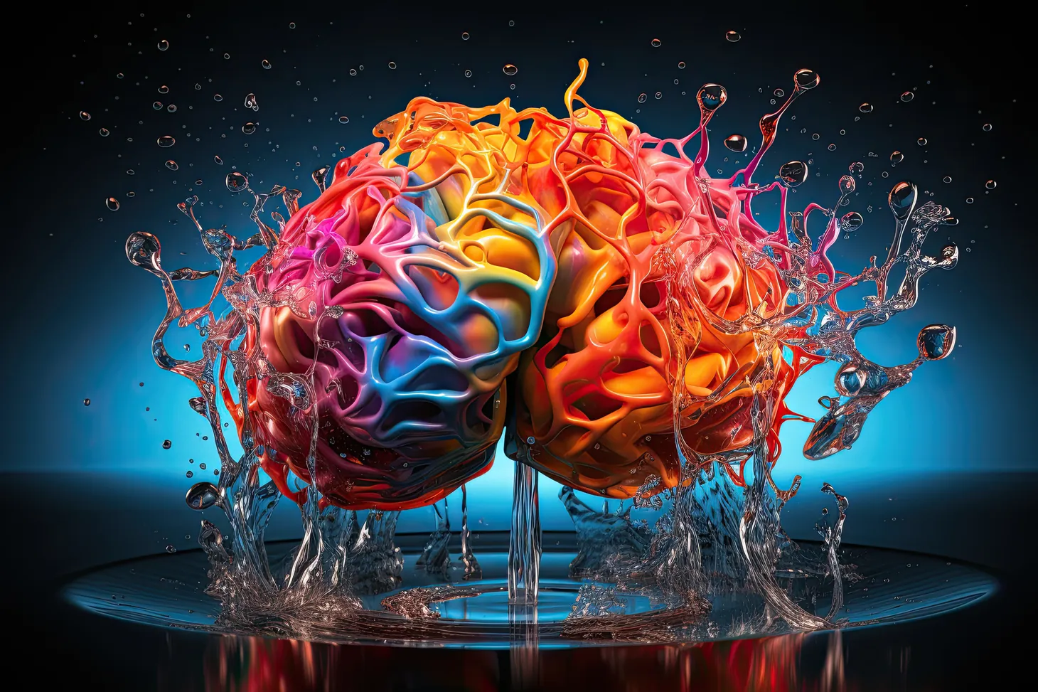 Image of a brain that overloaded. AI Generated.